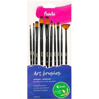 Brushes artistic, nylon bristle 10pcs - FIORELLO