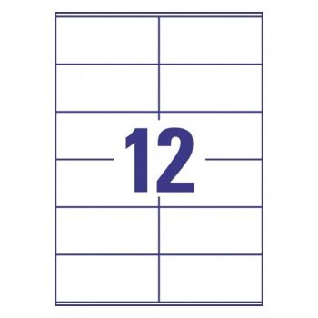 Labels A4 105x48  12 Labels per sheet 