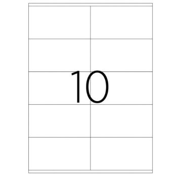 Labels A4 105x57  10 Labels per sheet 