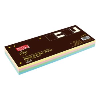 Horizontal cardboard dividers 105x240mm Assorted Colors (100sheets)