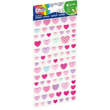 Convex stickers Fiorello GR-NP149 hearts pink assorted