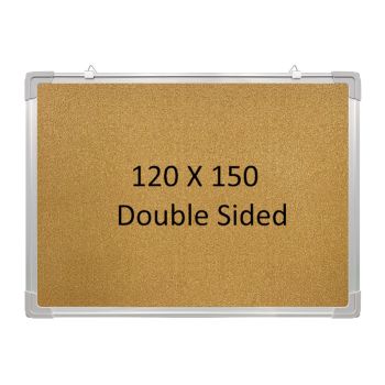 Cork Board Double Sided 120x150cm With Aluminum frame 