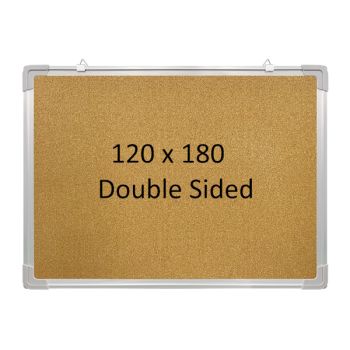 Cork Board Double Sided  120x180cm With Aluminum frame 