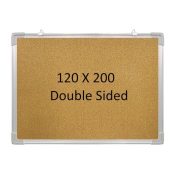 Cork Board Double Sided 120x200cm  With Aluminum frame