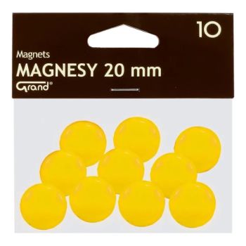 Magnets 20mm 10pcs Yellow