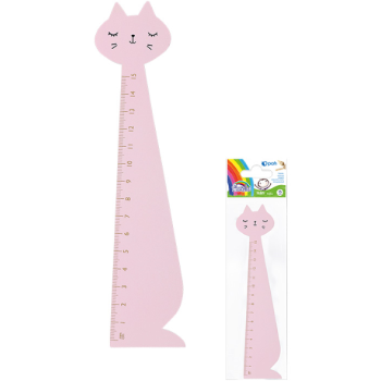 Ruler wooden pink cat