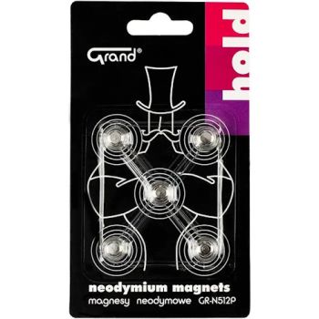 Magnets Neodymium push-pin shape GR-N512P 12mm GRAND 5pcs