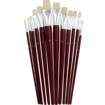 Oil Flat Brush Set Fiorello  12pcs