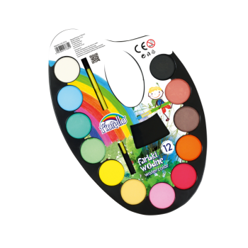 Watercolor palette 12 col.