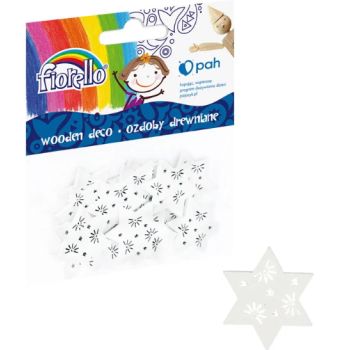 Wooden deco GR-WD811 star 29mm, 15pcs.