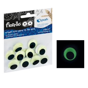 Wiggle eyes adhesive fluo - Glow in the dark