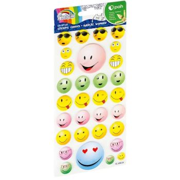 Download JPG Download PDF Card  Convex stickers Fiorello GR-NP155 faces hearts
