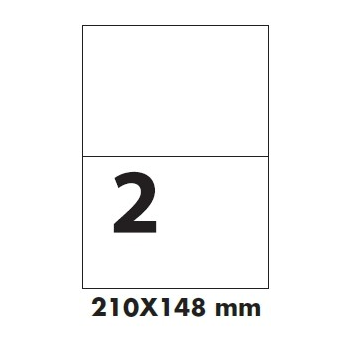 Labels A4 210x148  2 Labels per sheet 