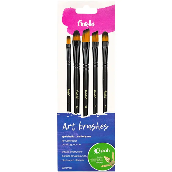 Brushes artistic, nylon bristle 5pcs - FIORELLO