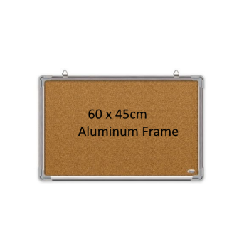 Cork Board Double Sided 60x45cm With Aluminum Frame