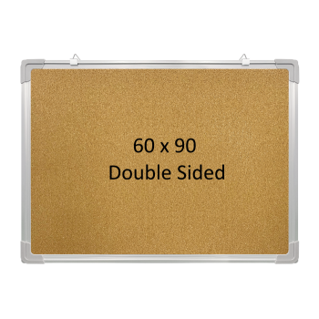 Cork Board  Double Sided 60x90cm  With Aluminum Frame