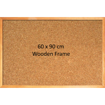 Cork Board 60x90cm  With Wooden Frame