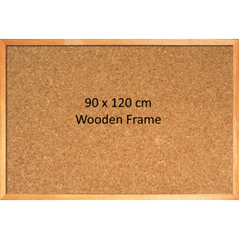 Cork Board 90x120cm  With Wooden Frame