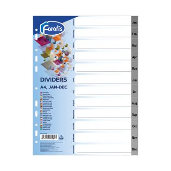 Index Tab A4 Monthly Jan-Dec PREMIER  