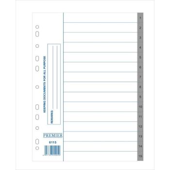 Index Tab A4 1-15 PREMIER  