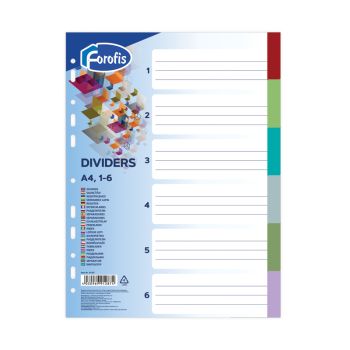 Plastic Divider A4  6 Colors  