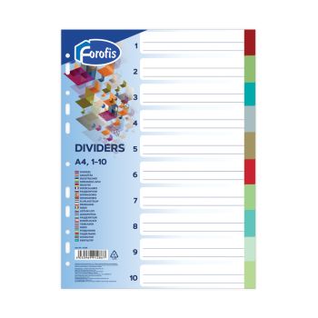 Plastic Divider  A4 10 Colors 