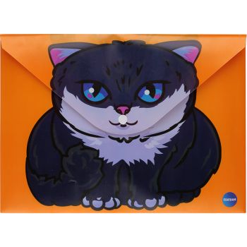 Envelope plastic A4 w/button 0.18mm   CAT