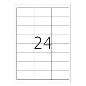 Labels A4 66x33.8  24 Labels per sheet 
