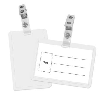 Name Badge Vertical Hard Pvc  with Clip