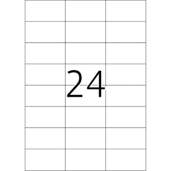 Labels A4 70x37  24 Labels per sheet  