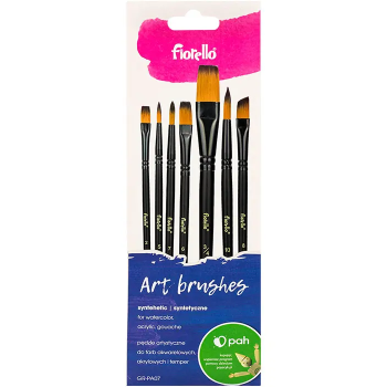 Brushes artistic, nylon bristle 7pcs -FIORELLO