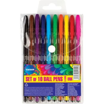 Set of 10 colors ball pens 1.0mm / PVC bag SPECIAL OFFER