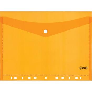 My bag with Button A4 & perforation Transparent Orange- Centrum