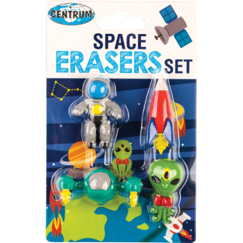 Erasers set SPACE synthetic rubber - Centrum
