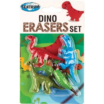 Erasers set DINO synthetic rubber /blister card - Centrum