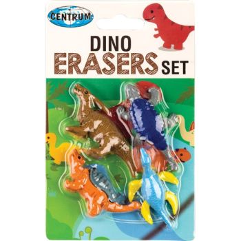 Erasers set DINO synthetic rubber /blister card - Centrum