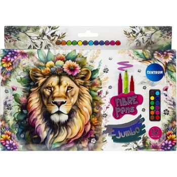 Fibre pens 12colors  JUMBO
