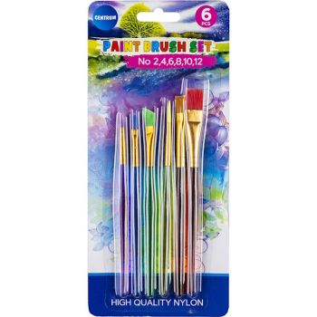 Artistic plastic brush set of 6pcs Nr.2,4,6,8,10,12