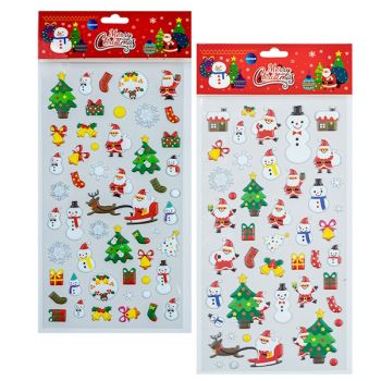 Decoration stickers Puffy CHRISTMAS  (assorted) - 2 pieces set