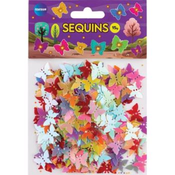 Sequin "BUTTERFLY" D.7mm, 2000pcs(15g), mixed colours