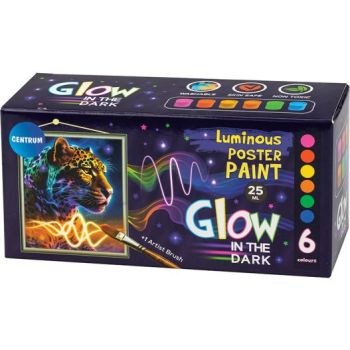 Washable poster paints 6colorsx25ml Luminous - SPECIAL OFFER