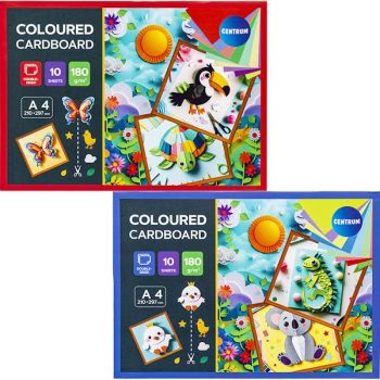 Double – coloured Card-board work paper pads A4 10sh. 10col