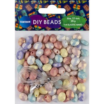 DIY BEADS "Geometric", 1m elastic band, d.11 mm 25g