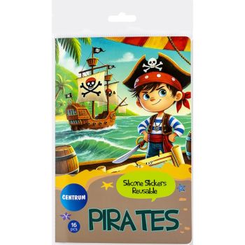 Decoration stickers “PIRATES” Puffy Silicone 23x30mm &20x35mm