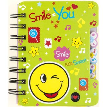 Note book spiral 120x92mm 50sh. (ruled) "SMILE" SPECIAL OFFER 