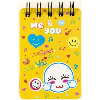 Note book spiral 105x70mm 55sh. (ruled) "SMILE" SPECIAL OFFER 