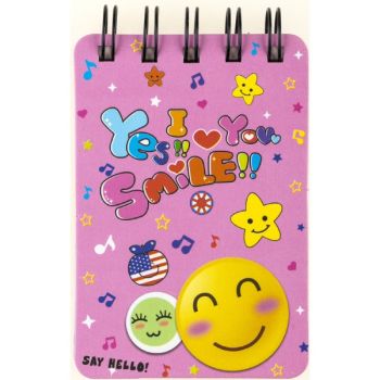 Note book spiral 105x70mm 55sh. (ruled) "SMILE" SPECIAL OFFER 
