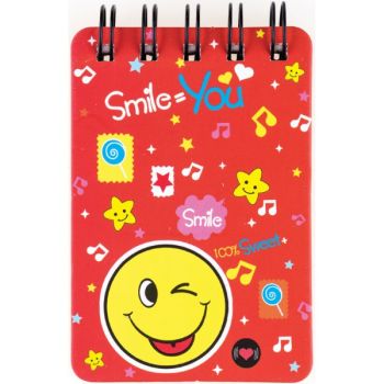Note book spiral 105x70mm 55sh. (ruled) "SMILE" SPECIAL OFFER