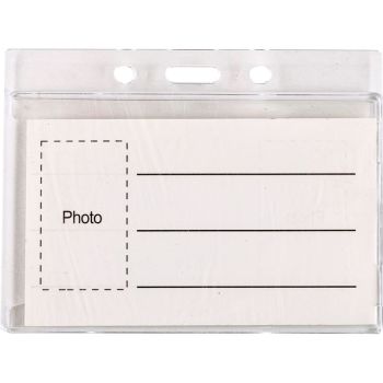 Name badge hard transparent plastic  57X90mm