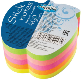 Stick notes APPLE 73*70mm 400 sheets (5 neon col.) -  SPECIAL OFFER